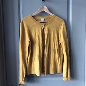 Worn once like new! J. Crew mustard cardigan